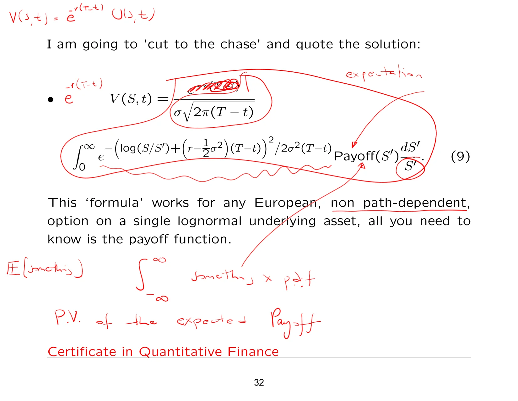 I am going to ‘cut to the chase’ and quote the solution: — with the lecturer's notes