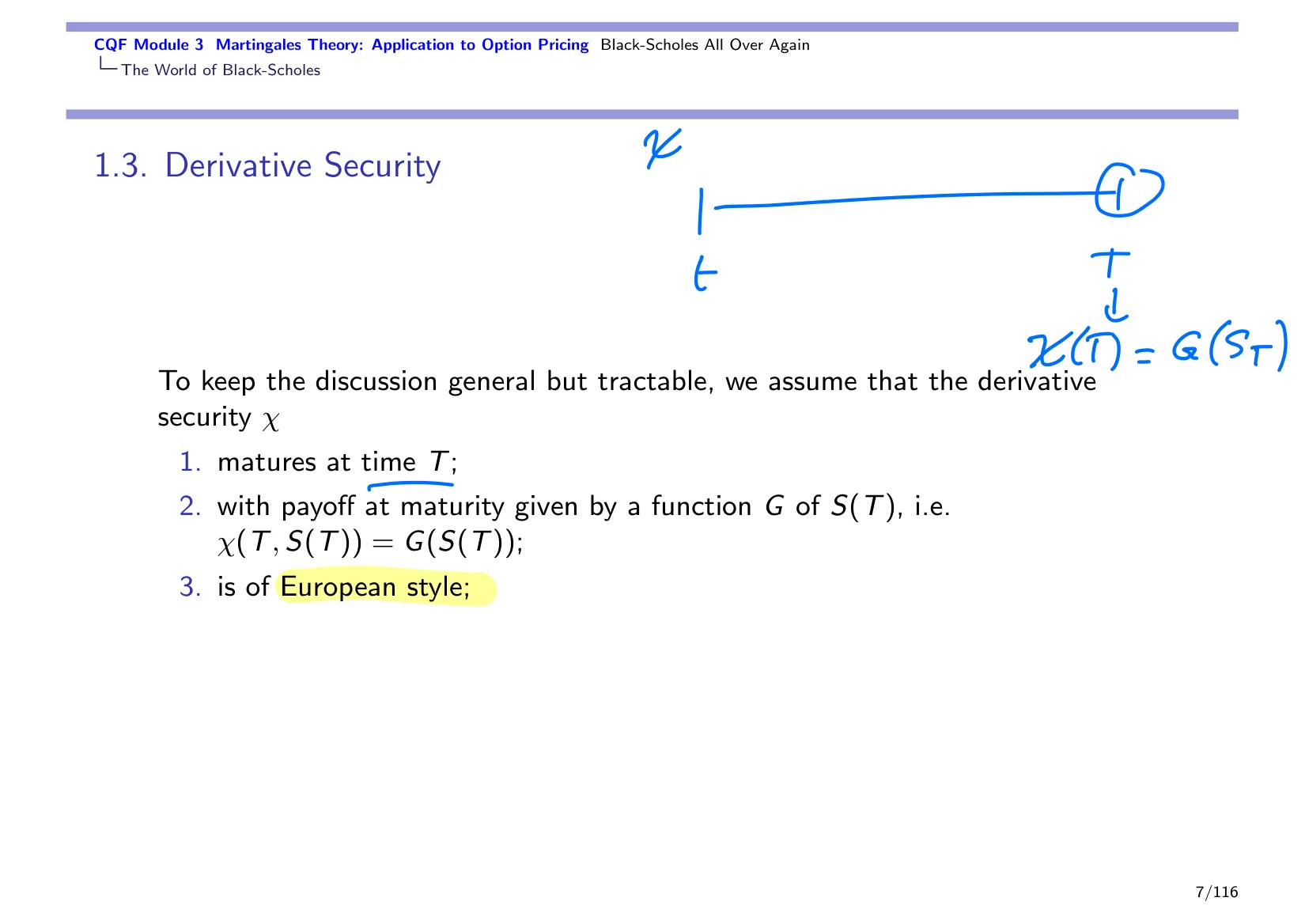 CQF Module 3 Martingales Theory: Application to Option Pricing Black-Scholes All Over Again — with the lecturer's notes