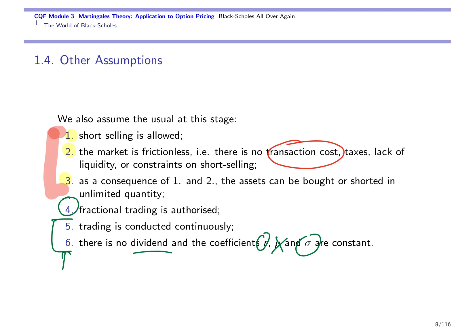 CQF Module 3 Martingales Theory: Application to Option Pricing Black-Scholes All Over Again — with the lecturer's notes
