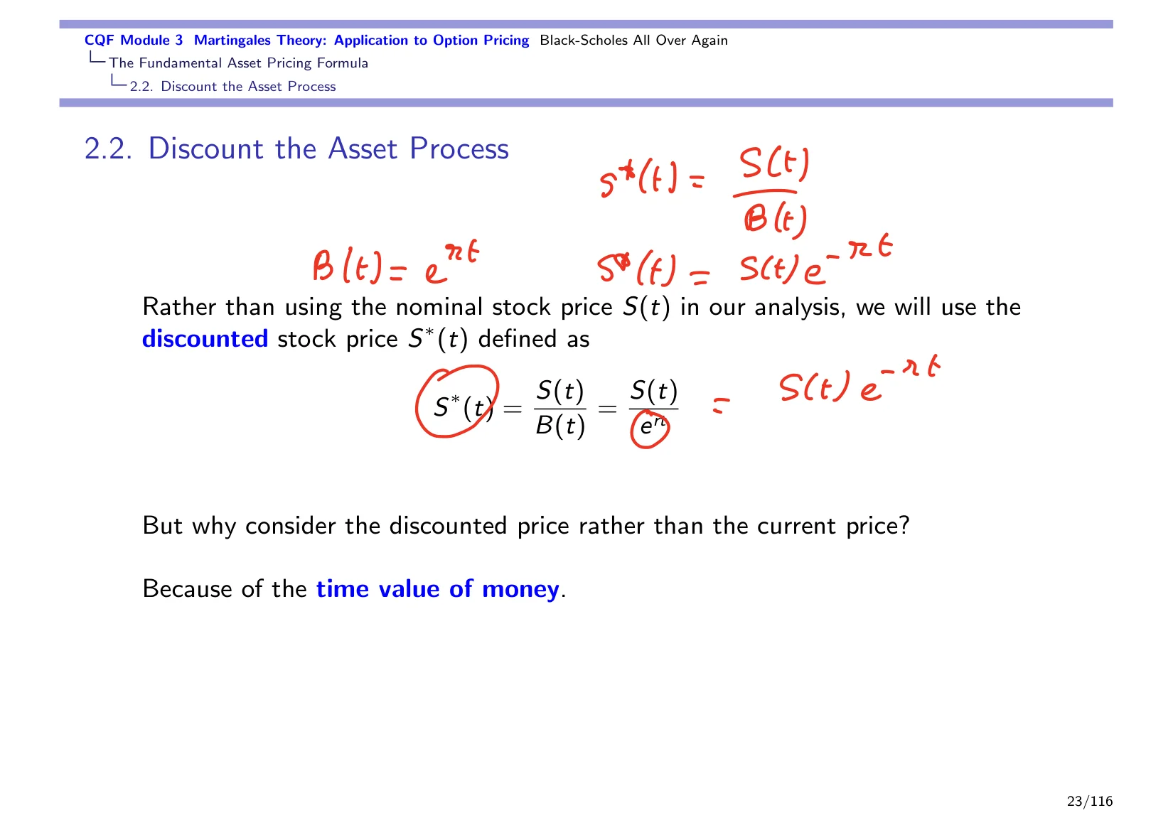 CQF Module 3 Martingales Theory: Application to Option Pricing Black-Scholes All Over Again — with the lecturer's notes