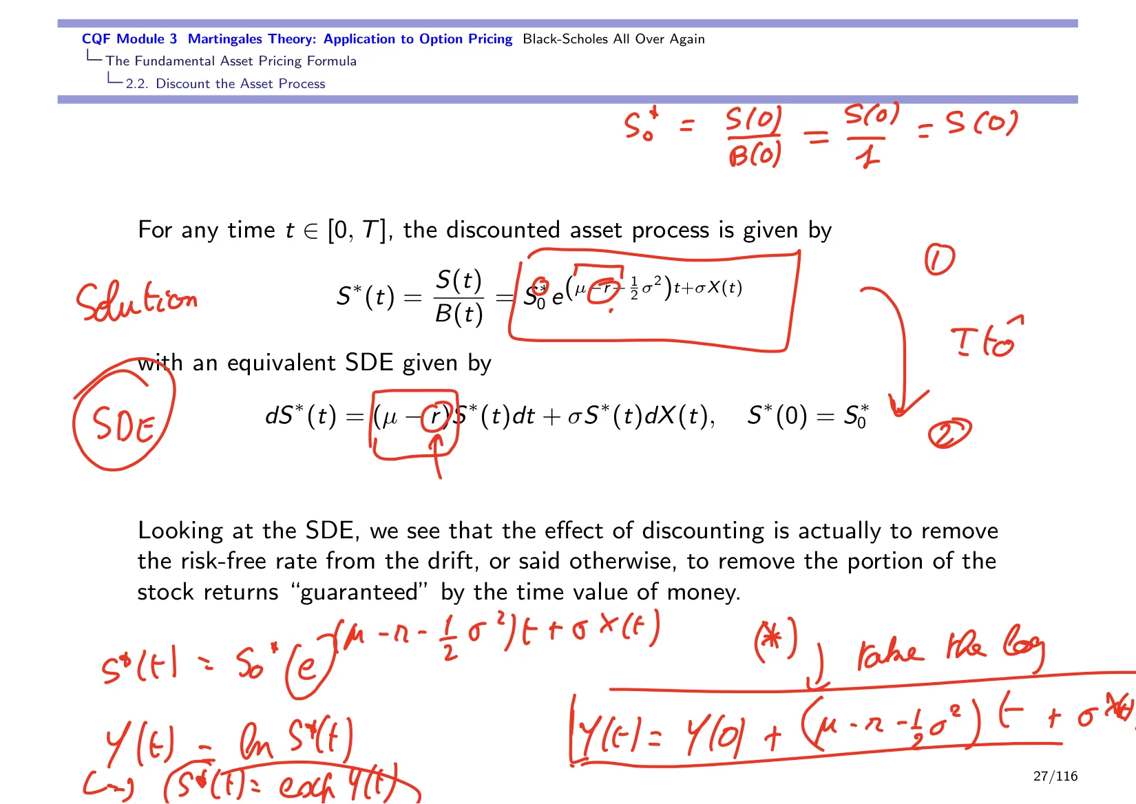 CQF Module 3 Martingales Theory: Application to Option Pricing Black-Scholes All Over Again — with the lecturer's notes