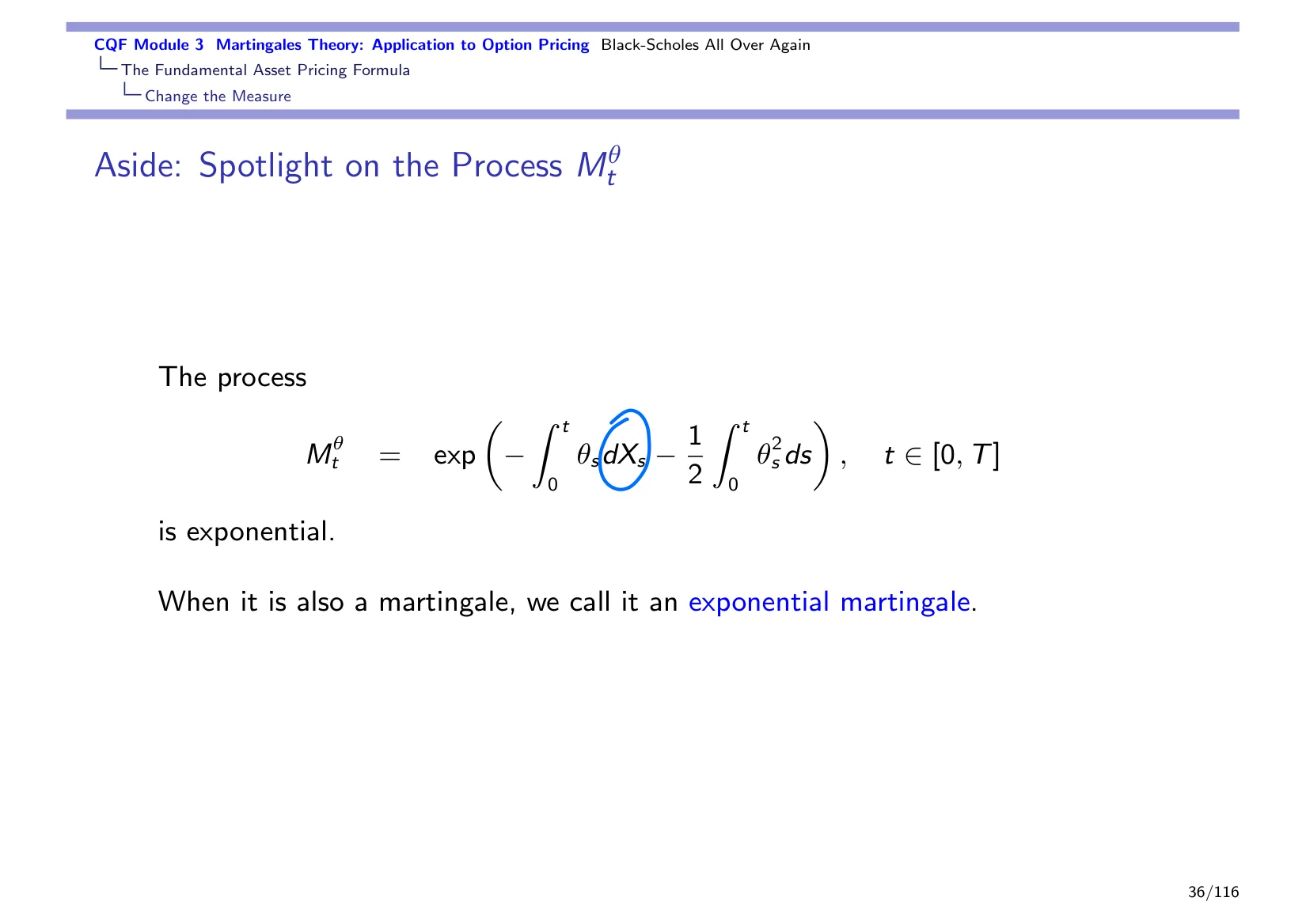 CQF Module 3 Martingales Theory: Application to Option Pricing Black-Scholes All Over Again — with the lecturer's notes