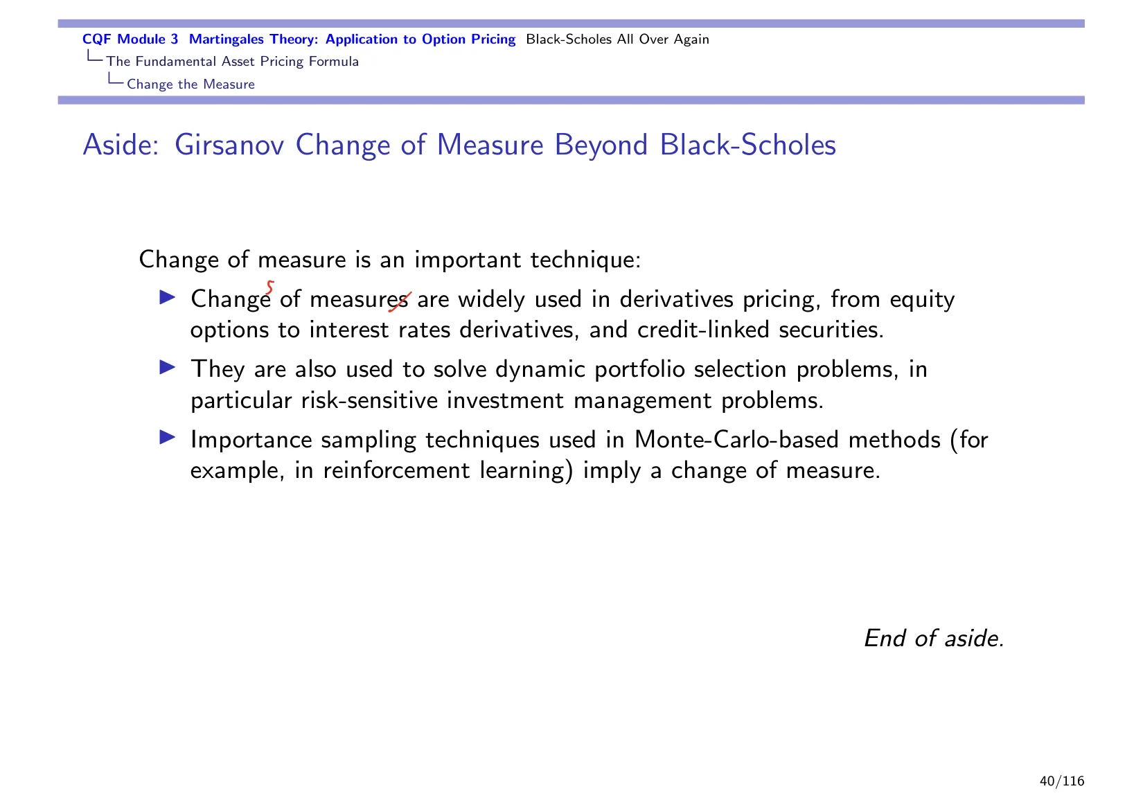 CQF Module 3 Martingales Theory: Application to Option Pricing Black-Scholes All Over Again — with the lecturer's notes