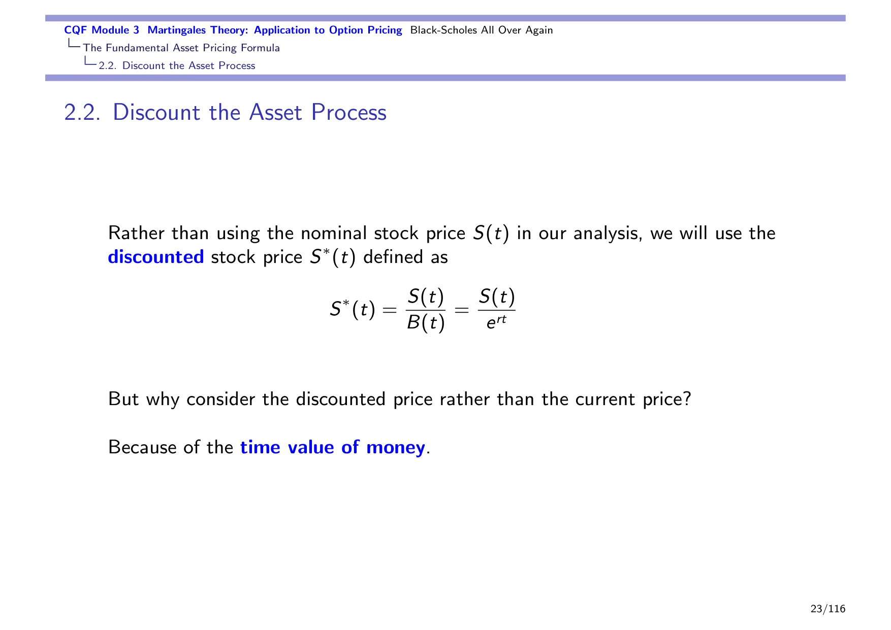 CQF Module 3 Martingales Theory: Application to Option Pricing Black-Scholes All Over Again