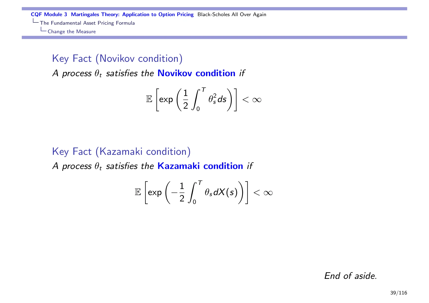 CQF Module 3 Martingales Theory: Application to Option Pricing Black-Scholes All Over Again