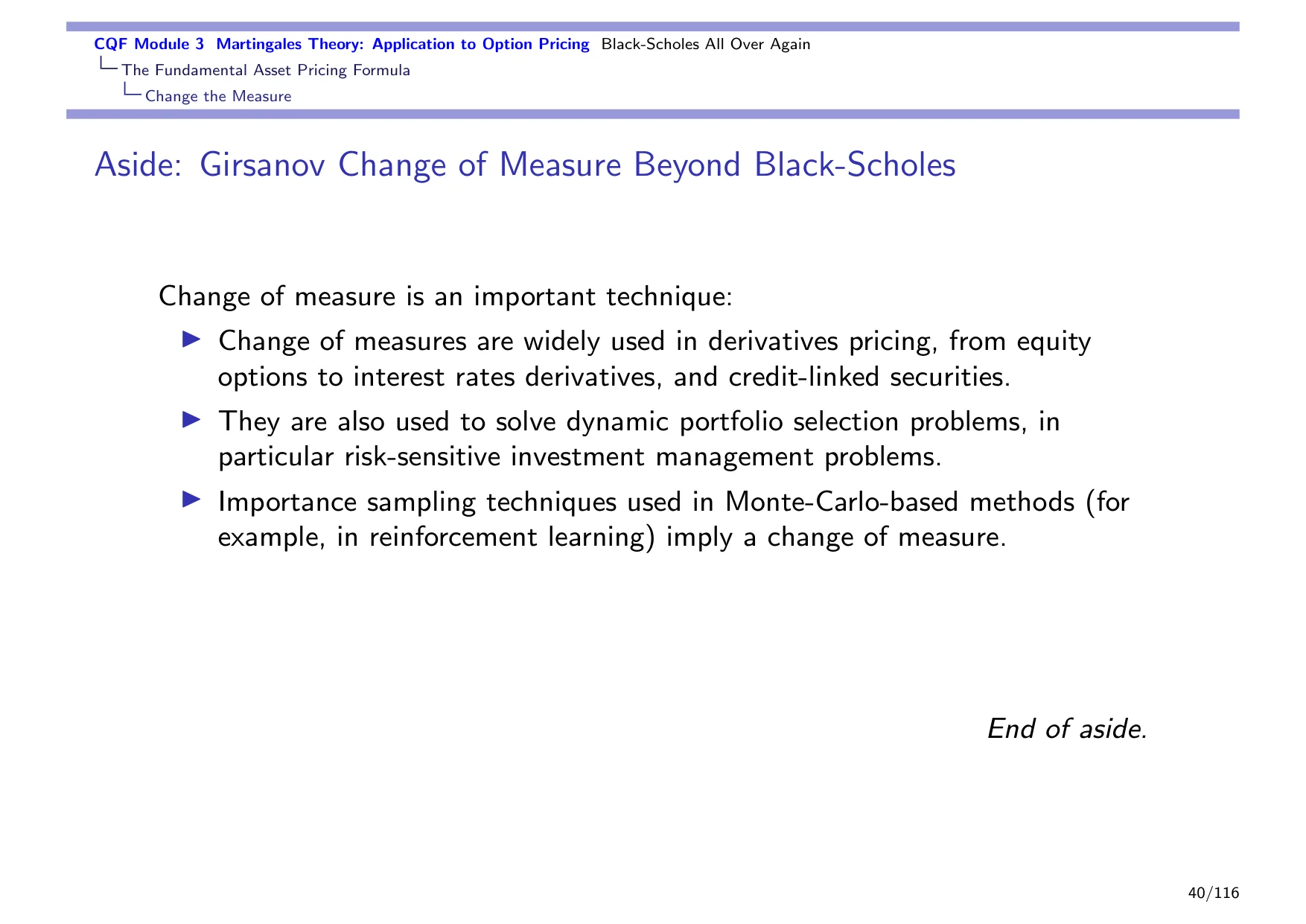CQF Module 3 Martingales Theory: Application to Option Pricing Black-Scholes All Over Again